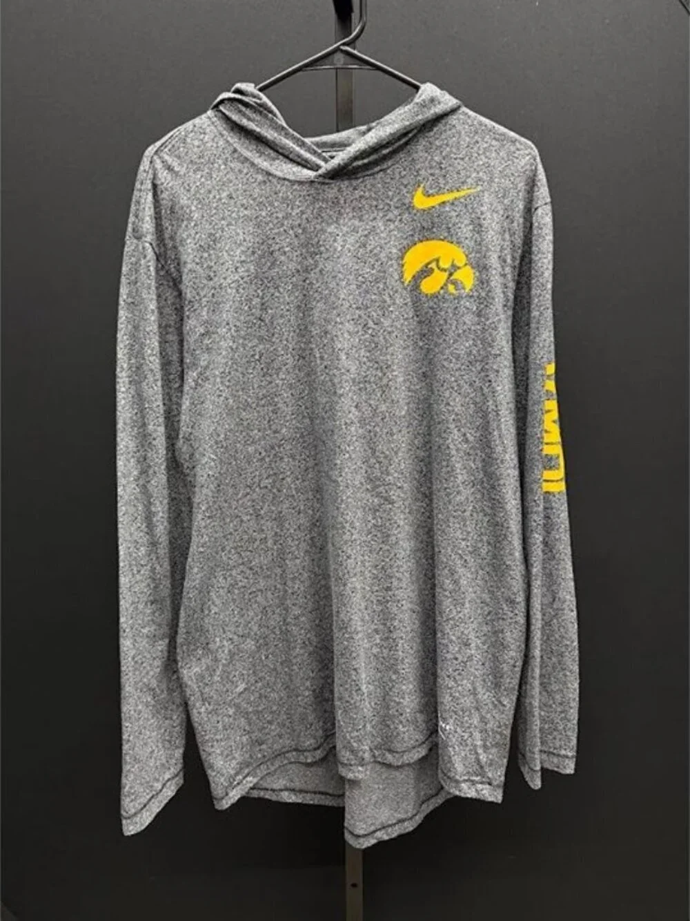 Nike Iowa Hawkeyes Grey Activewear Hoodie